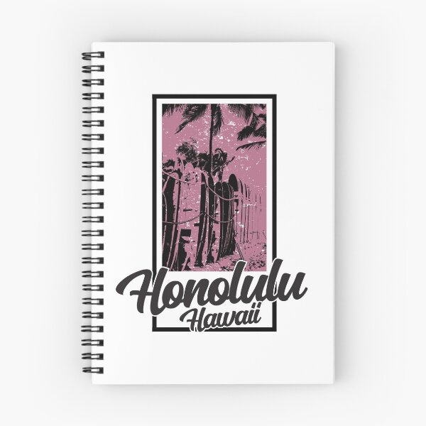 Item preview, Retro Vintage Honolulu Hawaii on the Beach Art Souvenir. Black text designed and sold by epicmarketing.