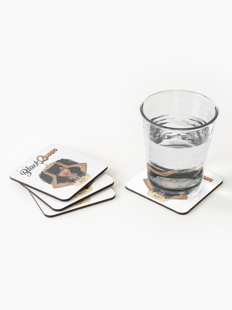 Alternate view of Black Queen Coasters (Set of 4)