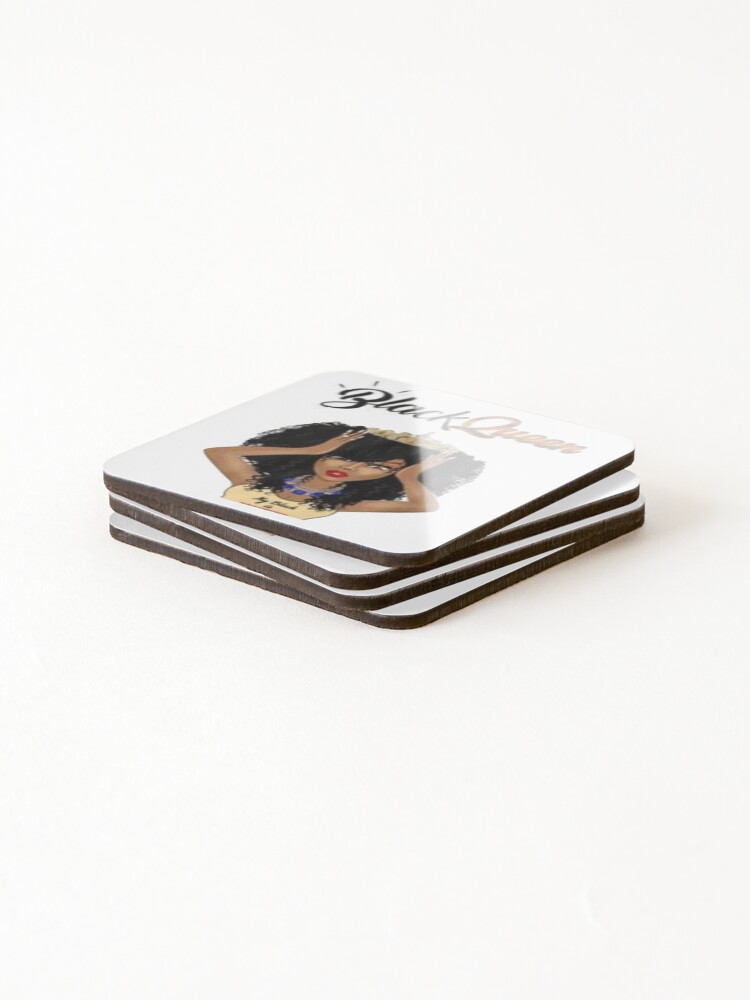 Alternate view of Black Queen Coasters (Set of 4)