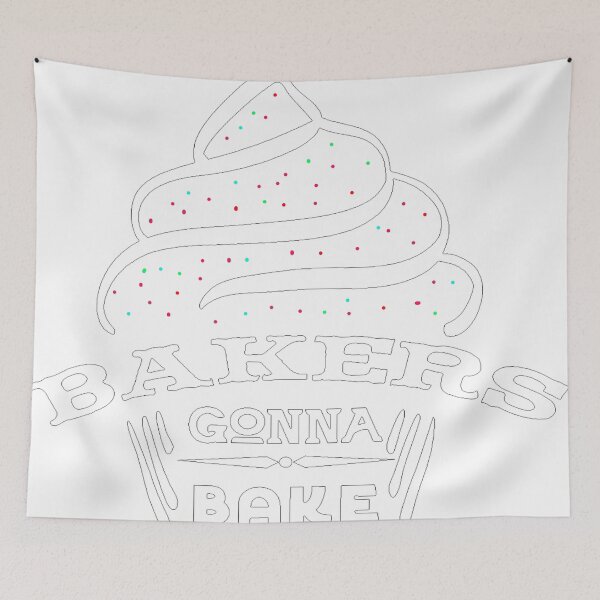 Item preview, Bakers Gonna Bake Cupcake on Black designed and sold by AlteredAtelier.