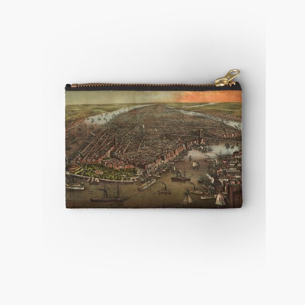 Item preview, Vintage Pictorial Map of New York City (1873) designed and sold by BravuraMedia.