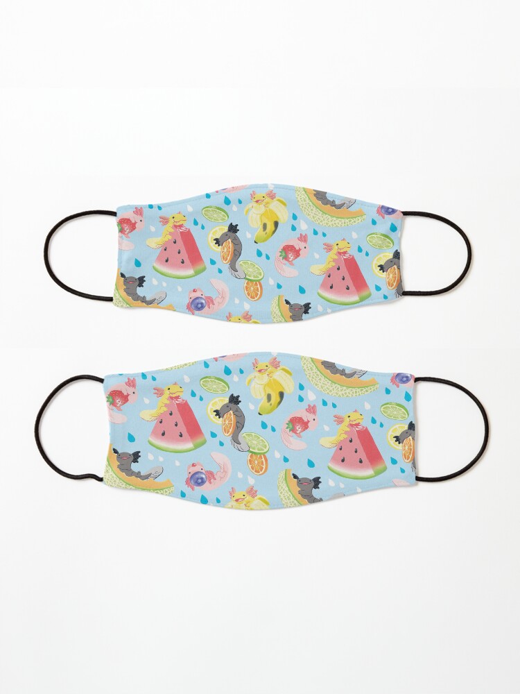 Alternate view of Fruity Fresh Snaxolotls pattern Mask