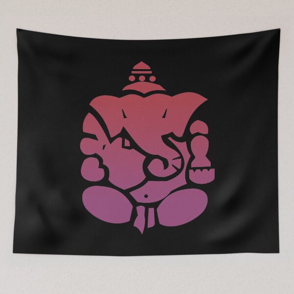 Item preview, Red Abstract Lord Ganesha Destroyer of Obstacles designed and sold by MOP-tees.
