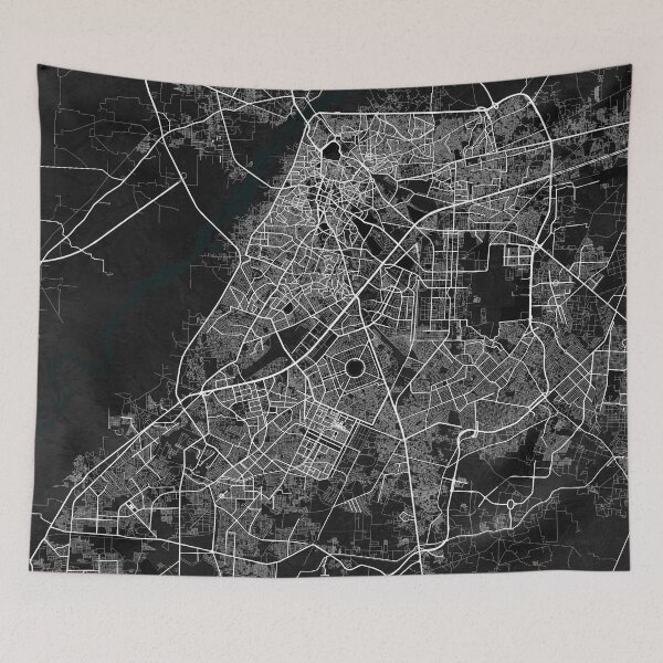 Item preview, Lahore City Map of Punjab, Pakistan - Dark designed and sold by deMAP.