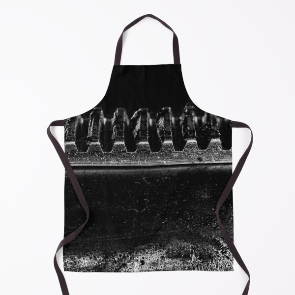 Item preview, Straight metal gears of industrial machinery grime and greasy in black and white designed and sold by James-Cole.