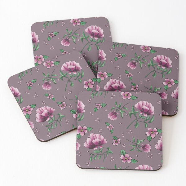 Item preview, Pink Peonies on a Dusky Pink Background designed and sold by SandieBurchell.