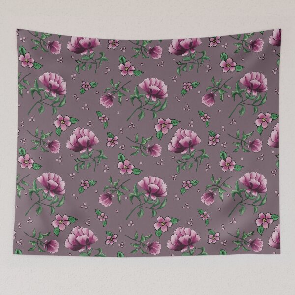 Item preview, Pink Peonies on a Dusky Pink Background designed and sold by SandieBurchell.