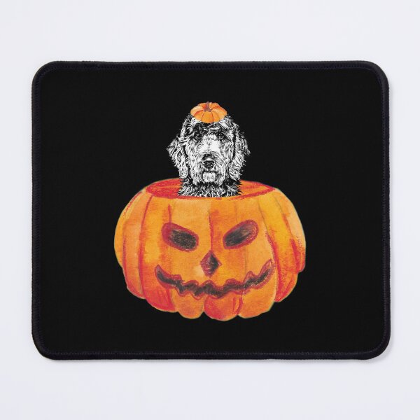 Item preview, Goldendoodle Dog Happy Halloween Pumpkin designed and sold by thepawster.