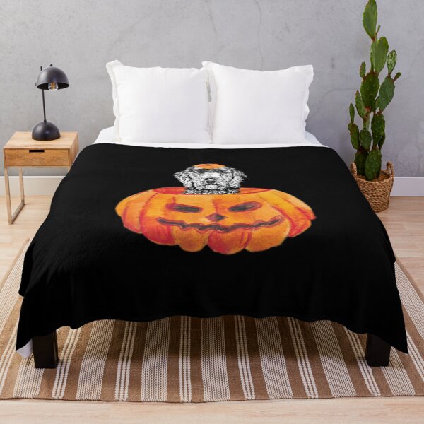 Item preview, Goldendoodle Dog Happy Halloween Pumpkin designed and sold by thepawster.