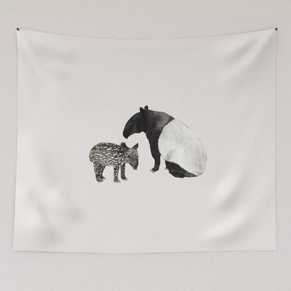 Item preview, Malayan Tapir with baby designed and sold by mooonhannah.