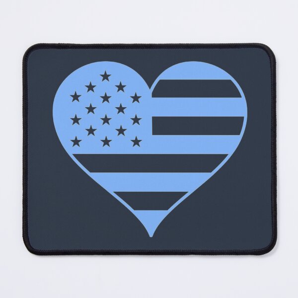 Item preview, Carolina Blue Flag Heart  designed and sold by Sleepygirl2010.