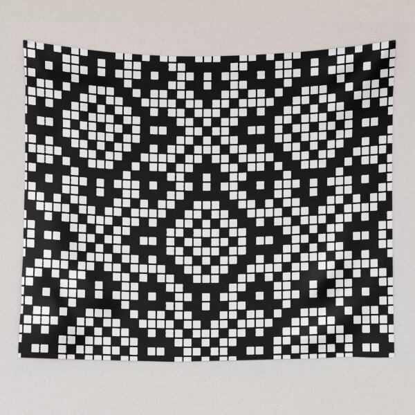 Item preview, Grid Paper White and Black Geometric Pattern Vector Art designed and sold by taiche.