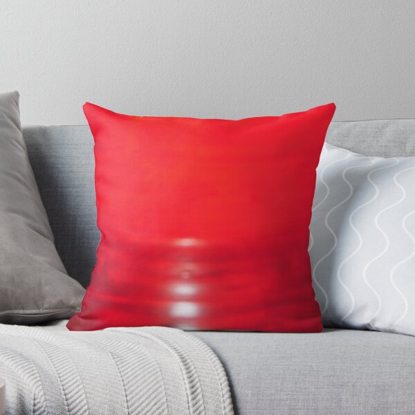 Red Reflection Throw Pillow