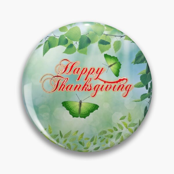 Item preview, GREENERY FALL FOLIAGE BUTTERFLY THANKSGIVING designed and sold by samArtline.