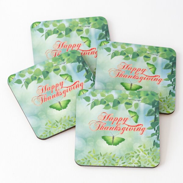 Item preview, GREENERY FALL FOLIAGE BUTTERFLY THANKSGIVING designed and sold by samArtline.