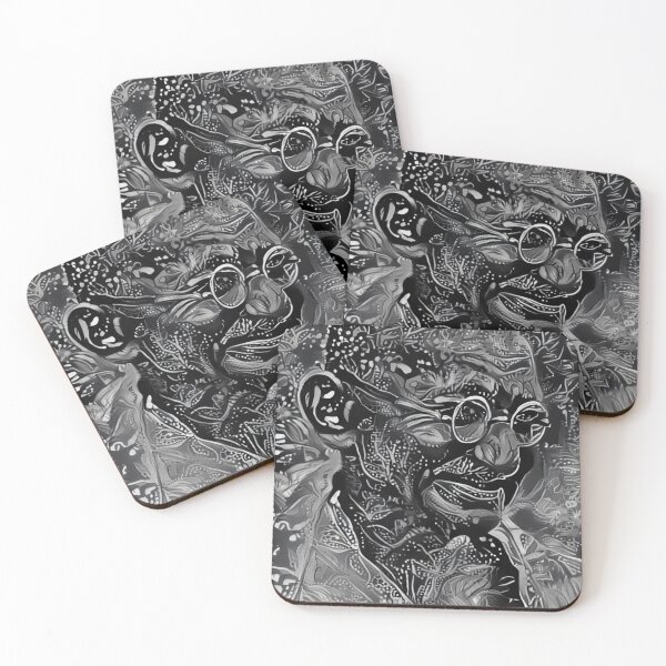 Item preview, Gandhi Floral B/W designed and sold by PlacidHinds.
