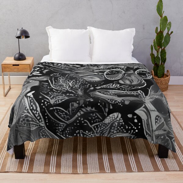Item preview, Gandhi Floral B/W designed and sold by PlacidHinds.