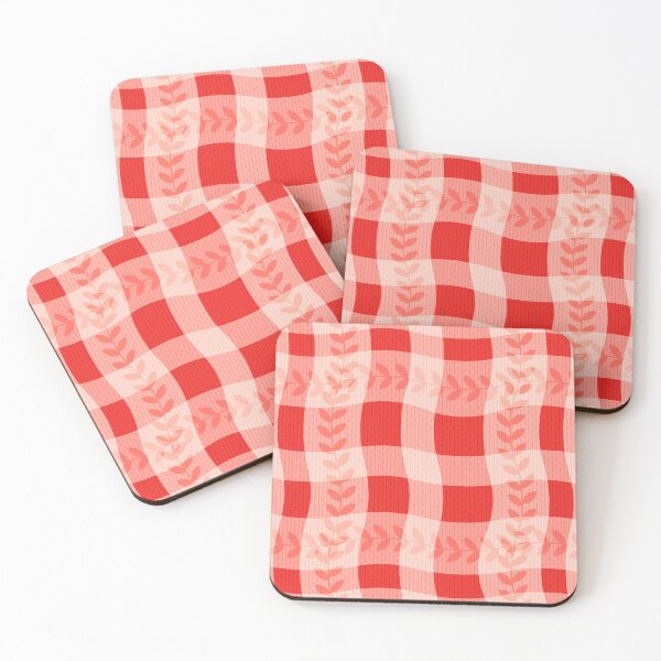 Item preview, Wavy Gingham With a Twist in Warm Red (pattern) designed and sold by PaisleyMcNoodle.