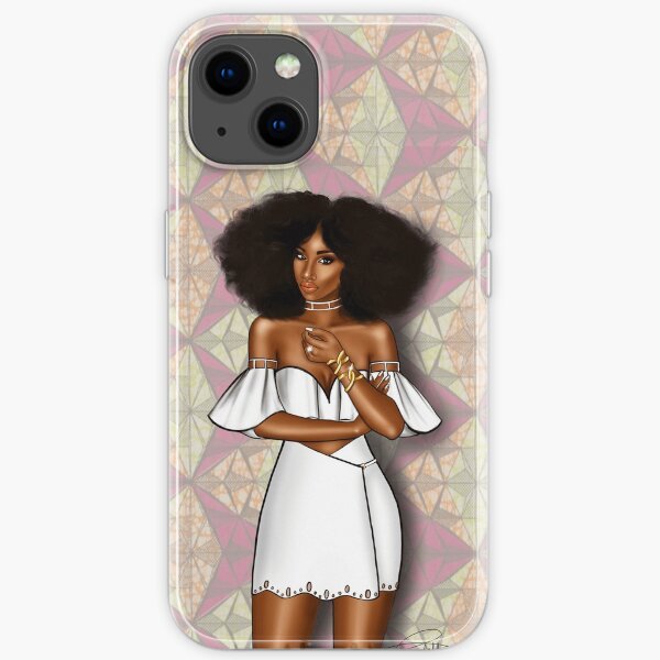 Ankara x White iPhone Soft Case