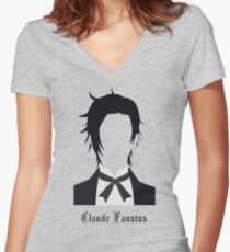Camiseta entallada de cuello en V Fausto