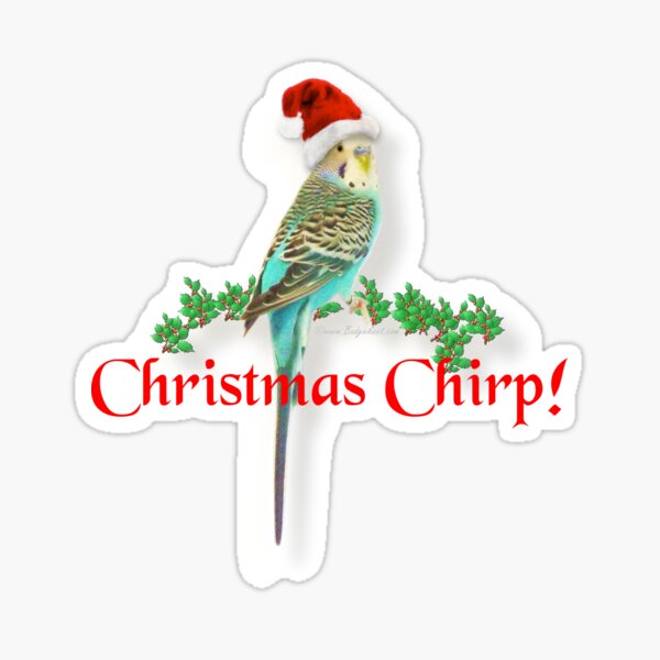 Christmas Budgie Sticker