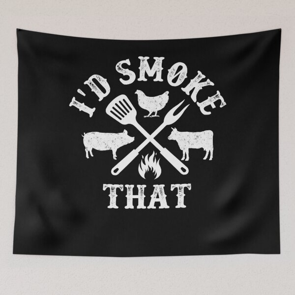 Item preview, Vintage Retro Smoking Pitmaster Chef Dad Grilling Funny BBQ designed and sold by KimberleeWider.