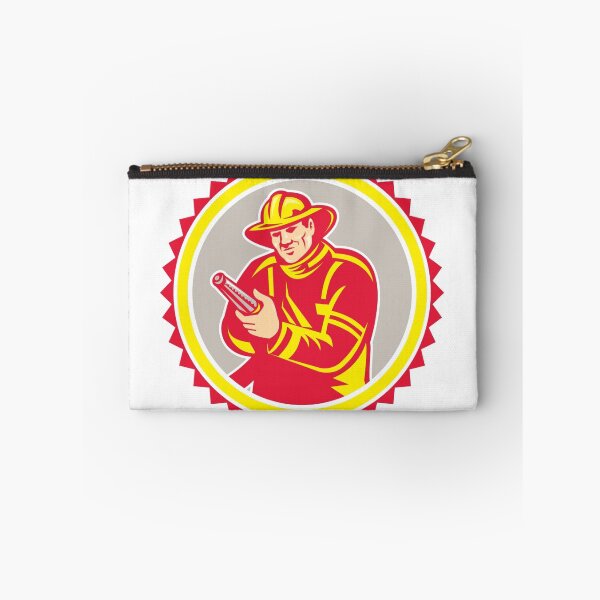 Artikelvorschau, Fireman Firefighter Aiming Fire Hose Rosette entworfen und verkauft von patrimonio.