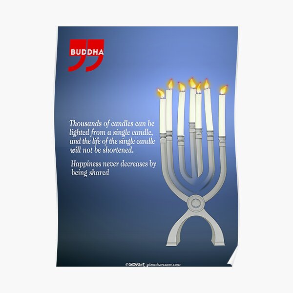 Sharing the Light (Buddha's Quote) Poster