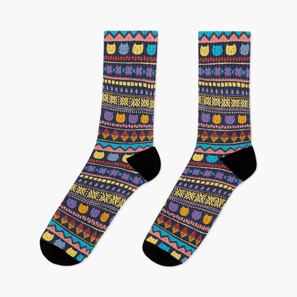 Item preview, Colorful Ethnic Pattern Bohemian Style Funny Kitten  designed and sold by The-Fancy-Space.
