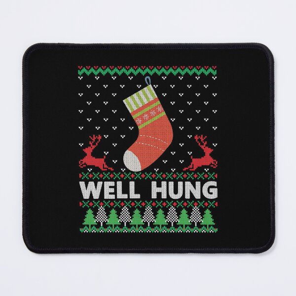 Item preview, Well Hung Funny Christmas Stocking Happy Holiday Santa designed and sold by KimberleeWider.