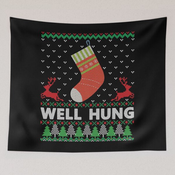 Item preview, Well Hung Funny Christmas Stocking Happy Holiday Santa  designed and sold by KimberleeWider.
