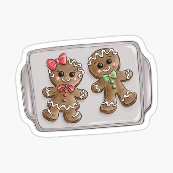 Gingerbread Couple Cookies Sticker