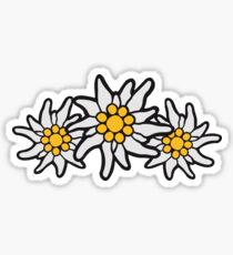 3 flowers pattern nature flower edelweiss mountains alps bavaria oktoberfest fun beer drinking symbol germany germany Sticker