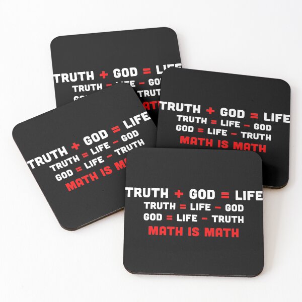 Item preview, TRUTH + GOD = LIFE    TRUTH = LIFE - GOD    GOD = LIFE - TRUTH    MATH IS MATH        WHITE Version designed and sold by PhrasesOfWords.