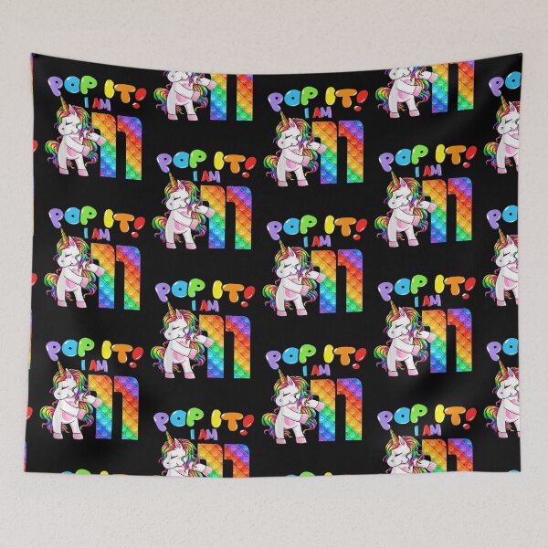 Item preview, Birthday Girls Pop It 11 year old Unicorn Flossing party designed and sold by georgebuckart.