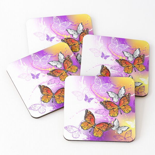 Item preview, Monarch Butterflies on Purple Background designed and sold by Blackmoon9.