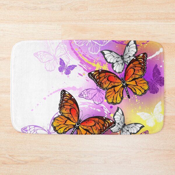 Item preview, Monarch Butterflies on Purple Background designed and sold by Blackmoon9.