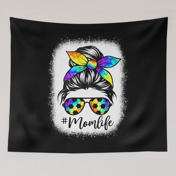 Item preview, Mujer Bleached Mom Life Soccer Messy Bun Bandana Pelo de la madre designed and sold by KimberleeWider.