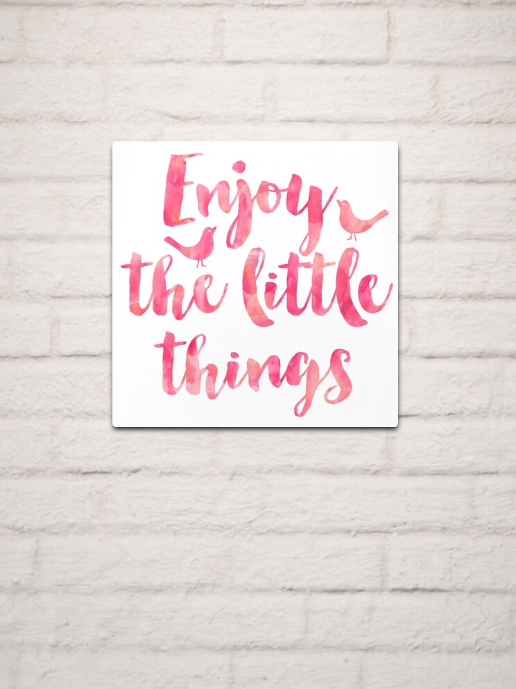 Enjoy The Little Things Metal store Wall Art - Home Decor - Wall Art - Wall Decor - Metal Art - Metal Sign - SIlver Art - Inspirational Quote