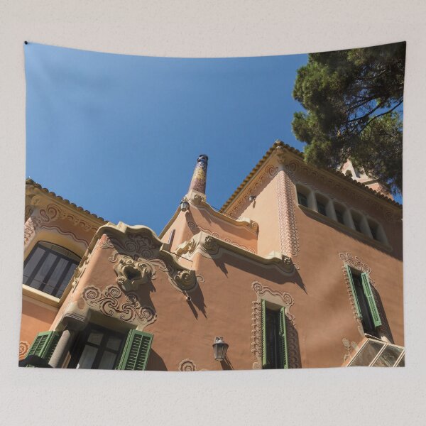 Item preview, Whimsical Landmark - Antoni Gaudi House Museum in Park Guell Barcelona designed and sold by Georgia Mizuleva.