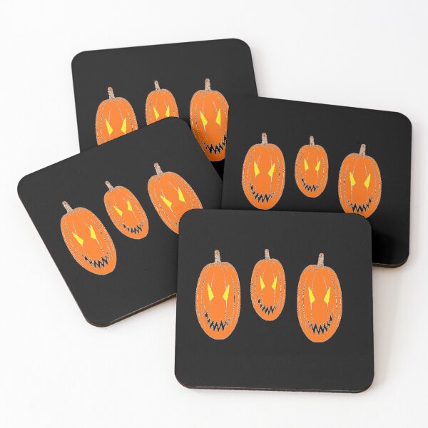 Item preview, Pumpkin heads on black designed and sold by tetibright.