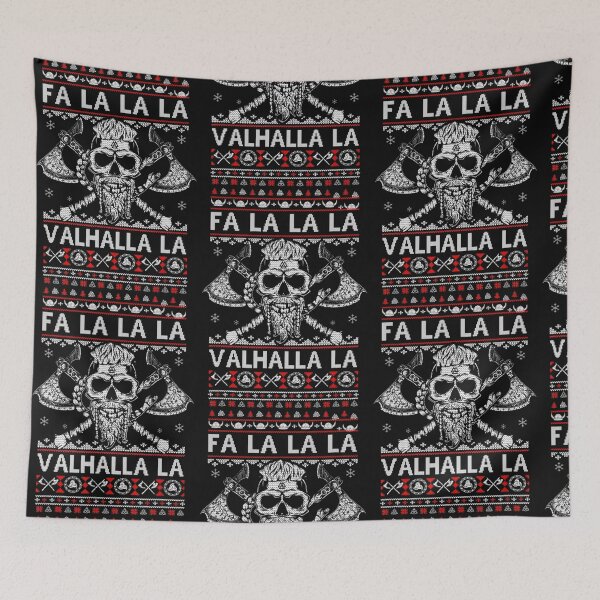 Item preview, Fa La La Valhalla Viking Skull Christmas Ugly designed and sold by dokieuphuong.