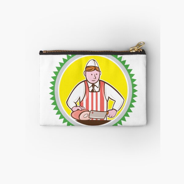 Item preview, Butcher Chopping Ham Rosette Cartoon designed and sold by patrimonio.