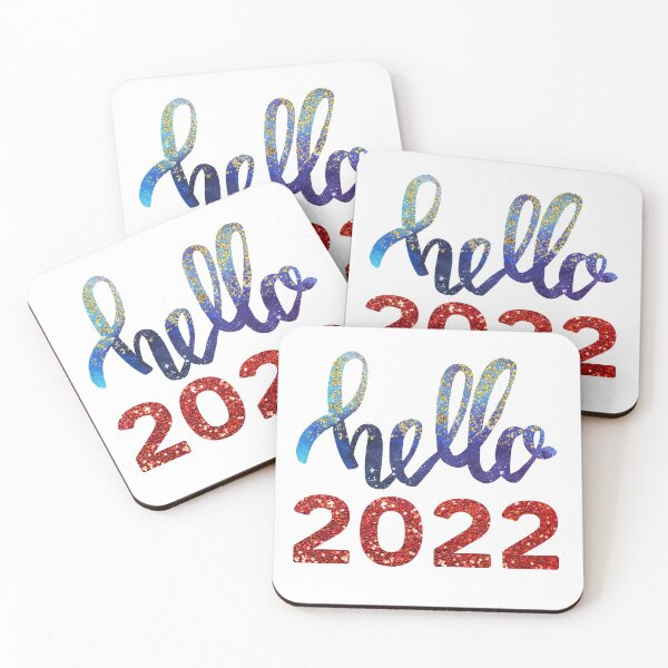 Item preview, Hello 2022 glitter texture design designed and sold by NataPrando.