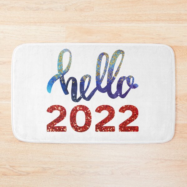 Item preview, Hello 2022 glitter texture design designed and sold by NataPrando.