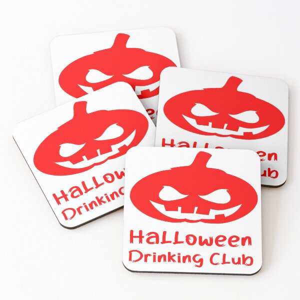 Item preview, Halloween Drinking Club -  Spooky Red Text and Pumpkin Lantern designed and sold by davidmurtagh.