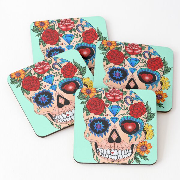 Item preview, Skull with floral designed and sold by NyengRepublic.