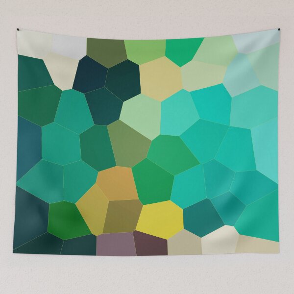 Item preview, Aqua Holiday Colours Mosaic Design designed and sold by Jenie Yolland.
