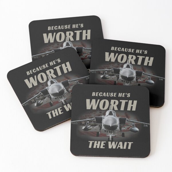 Item preview, Because he's worth the wait - Marine Girlfriend Corps Shirt, Army Girlfriend Shirt, USMC Wife Military Wife designed and sold by Bold Habit Co..