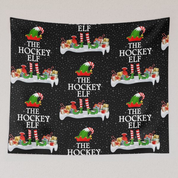Aperçu de l'œuvre Famille Matching Group Noël L'Elfe du Hockey créée et vendue par dokieuphuong.